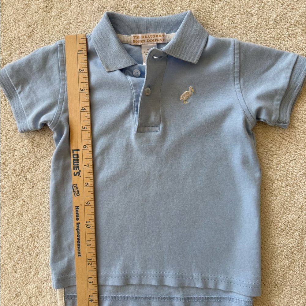The Beaufort Bonnet Company Prim & Proper Polo in Periwinkle Blue Size 2T - Picture 5 of 8